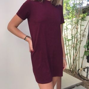 Rare Brandy Melville Velvet T-Shirt Dress